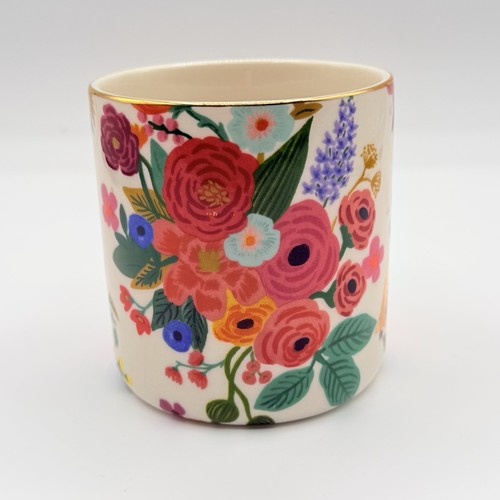 Anthropologie Rifle Paper Co Coffee Tea Cup Mug Floral Gold Monogram Letter “A” - Picture 4 of 14