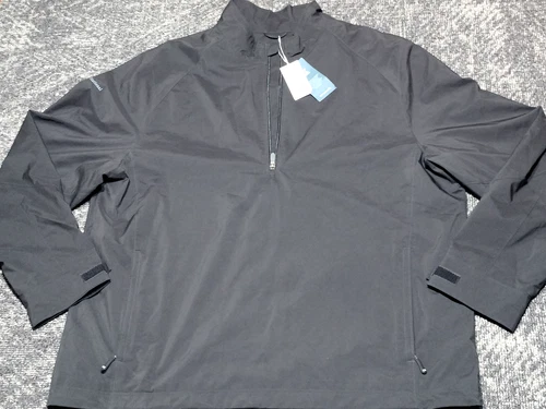 Cutter & Buck Breaker Half Zip Pullover Popover Jacket Golf Black Weathertec XXL image 2