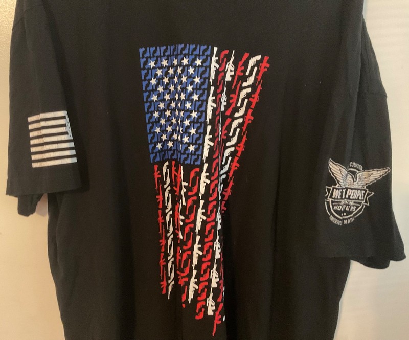 We the People Holsters American Flag in Guns Patriotic T-Shirt Black Size XXXL