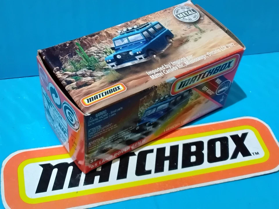 2019 MATCHBOX 65 LAND ROVER GEN II SAFARI #64 BLUE OFF-ROAD BRITISH 4x4  - Image 3 of 4