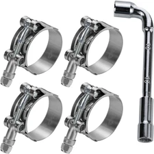 4 Pack 1-3/16 Inch T Bolt Hose Clamps Working Range 38-40Mm for 1-3/16 Inch Hose