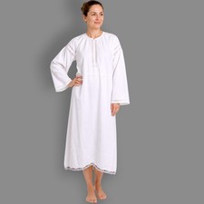 Old Romanian traditional dress with white hand embroidered lace size s-M