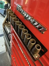 Snap On 1/2" Drive SAE Imperial Impact Sockets 7/16”-15/16”