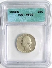 1932-S WASHINGTON Silver Quarter ICG VF 20
