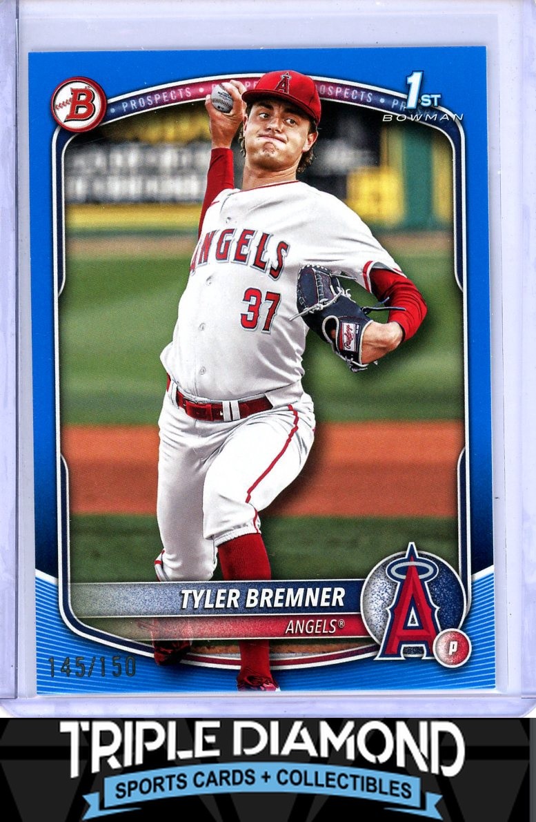 2025 Bowman Draft 1st Tyler Bremner Prospect Blue Paper #145/150 Angels W400