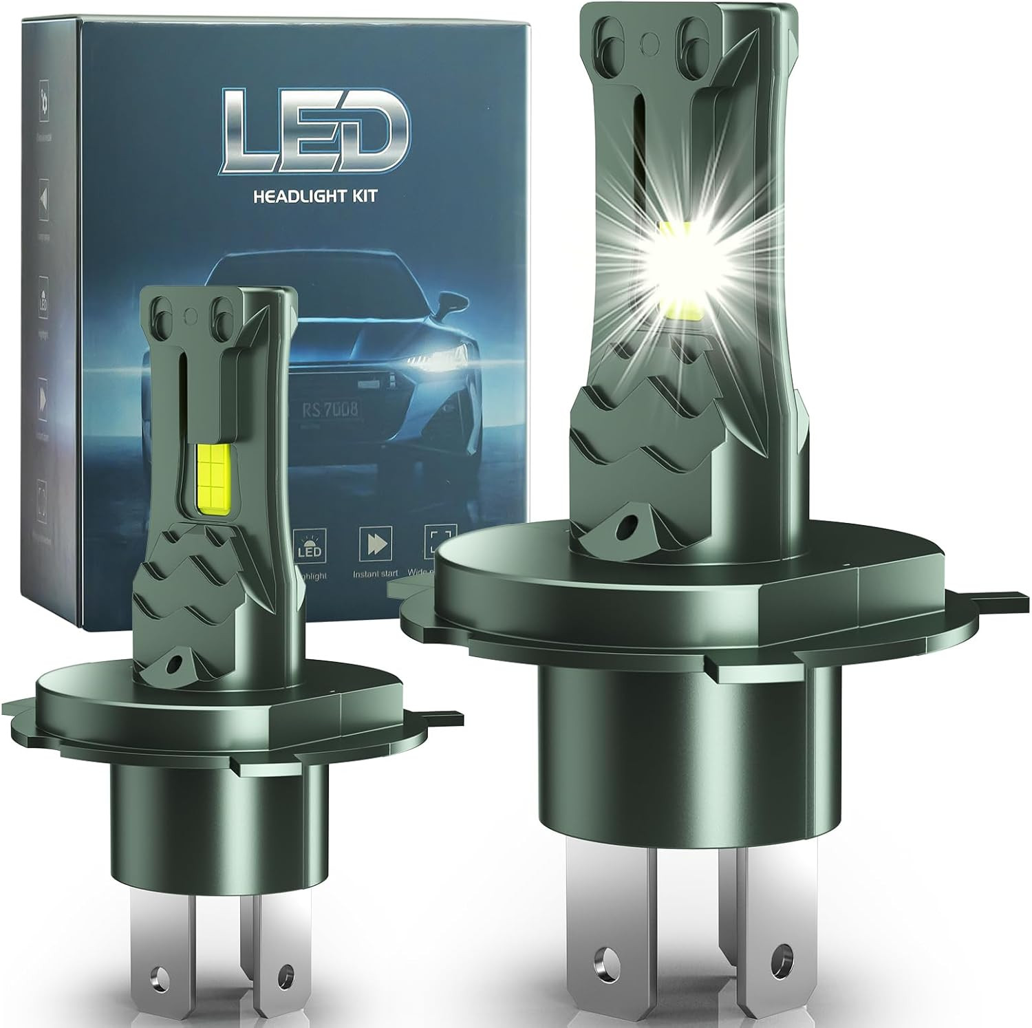 H4 LED Headlight Kit 36000LM 6500K - CSP Chip High Tech Automotive