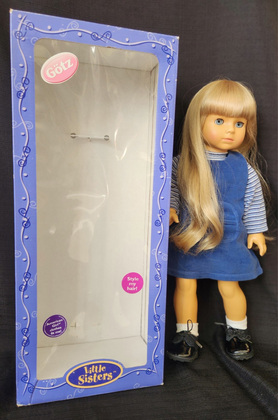 Vtg GOTZ Little Sisters 18" Doll "Lily" Blonde Wigged Hair B
