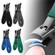 Wide Jaw Opening Anti-Splash Slanted Nail Clipper,Acssart Curved Nail Clipper TL
