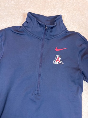 Nike Womens Arizona Wildcats Navy Half Zip Pullover Size S - Picture 3 of 14