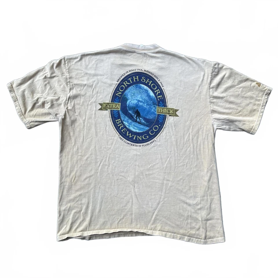 Crazy Shirt Mens Casual T-Shirt XXL Beige North Shore Hawaii - Image 2 of 4