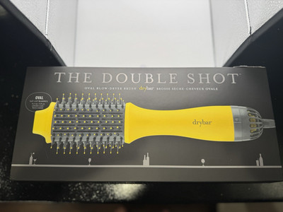 Drybar The Double Shot Brush Dryer 2.4''-1.5'' Barrel Yellow/Gray