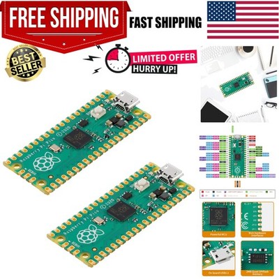 Compact Raspberry Pi Pico Development Board for IoT - 264KB SRAM, 133MHz Power