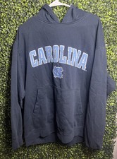 Vintage Foot Locker UNC Tar Heels Hoodie Mens 2XL Navy Blue Stitched Carolina