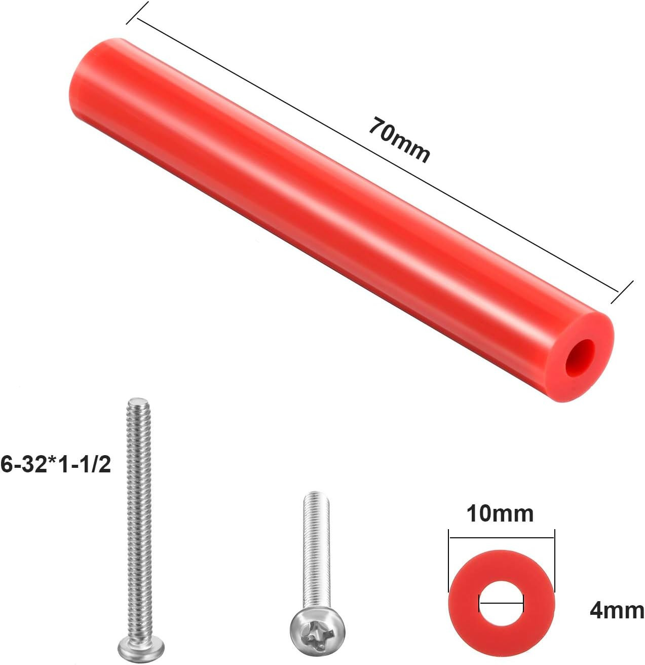 64 Pcs Electrical Outlet Box Extender Kit with 3" Spacers & 1.5" Screws Red