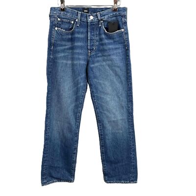 New Edwin Kali Ankle Vintage Straight Jeans Blue Denim Button Fly Women 26