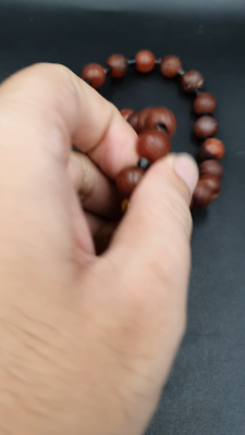 Collier Ancien Perles Agate Cornaline - Style Indo-Tibétain - Occasion Rare