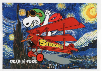 Death NYC Pop Art Digital Print Featuring Snoopy x Van Gogh, 2023