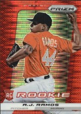 2013 Panini Prizm Prizms Red Pulsar #293 A.J. Ramos - NM-MT Miami Marlins