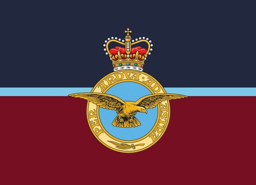 Royal Air Force metal wall plaque / door sign personalised. King's/Queen's crown - Picture 2 of 2