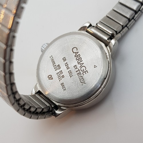 Orologio Analogico Carriage by Timex Donna Quarzo WR 30m Acciaio Inox BATTERIA NUOVA - Foto 9 di 10