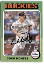 2024 Topps Heritage #263 COCO MONTES RC Rookie  Colorado Rockies Baseball 