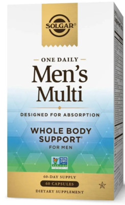 Solgar One Daily Men's Multivitamin Whole Body Support (60 Capsules)
