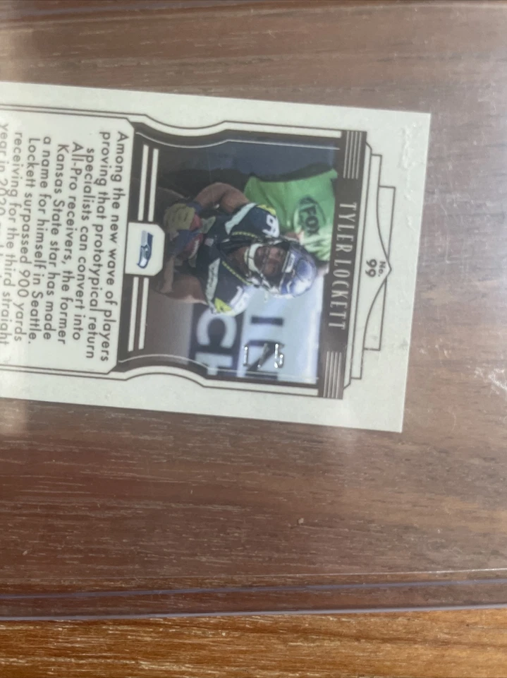 2021 Legacy Football Tyler Lockett Mini Onyx Parallel SSP #1/5 From Rip Card - Image 2 of 2
