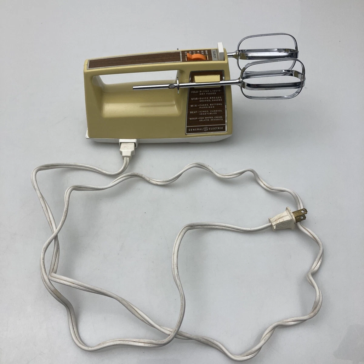 Vintage General Electric Hand Mixer Portable Electric Harvest