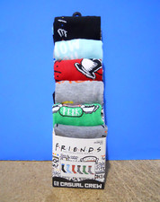 NEW FRIENDS TV Show Series 6 Pair Casual Crew Socks Men's Size 8-12 GIft Set