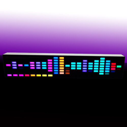 Portable RGB LED Sound Level Meter Music Spectrum Analyzer Clock ...