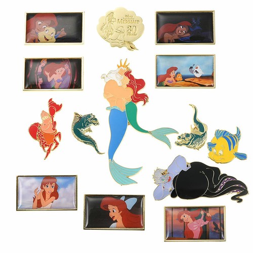 Disney Store Japan Pin Box Set The Little Mermaid 30th Anniversary 14-Pins Ariel - Picture 3 of 6