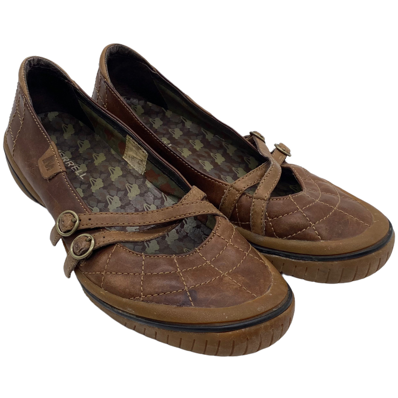 Merrell Women's Brown Leather Mary Jane Zodiac Crosso… Gem