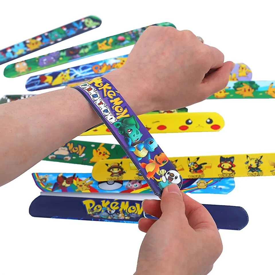 Lot De 12 Bracelets Pokémon Pour Enfants - À Pression, Multicolore, 21-22 Cm, Neuf