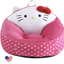 Hello Kitty Compressed Foam Bean Bag Chair for Kids, Pink Pod Chill Zone Best Gi