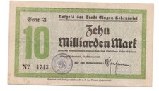 10 miliardów marek śpiewających Hohenwiel 1923 (3+)