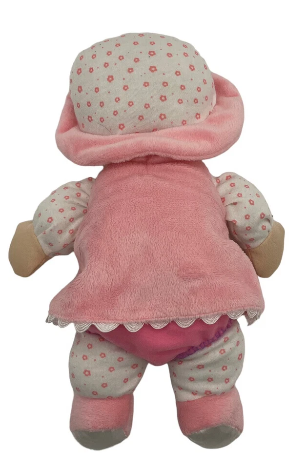 2010 Kids Preferred baby doll plush Yarn Hair Terry Cloth Embroidered Dress - Image 3 of 4