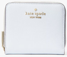 Kate Spade Staci Small ZipAround Wallet Light Blue Leather KG035 NWT 139 Retail