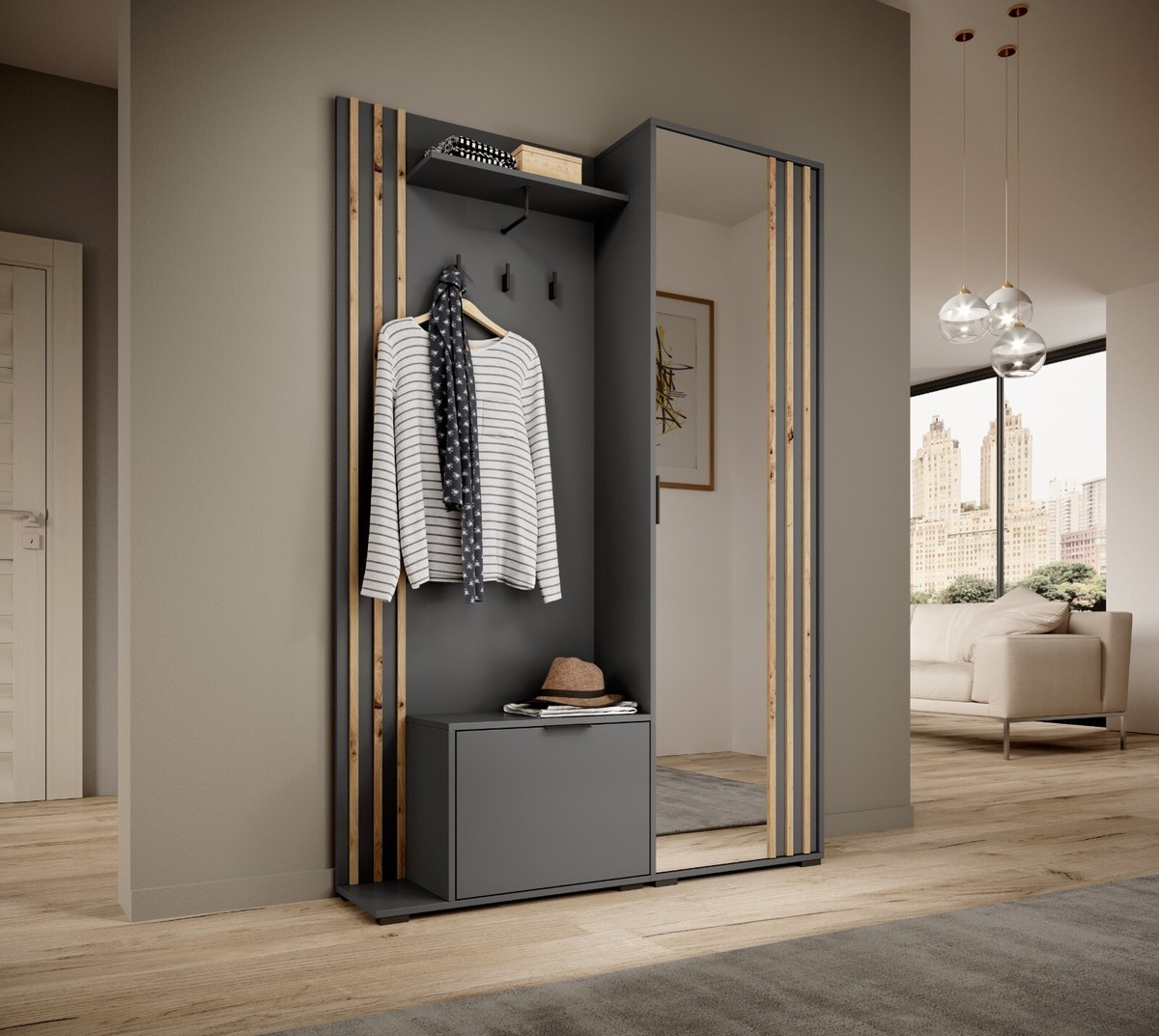 Entrance cabinet dressing room shoe storage hallway furniture NELA