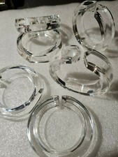 6 Stück Villeroy & Boch Serviettenringe Kristallglas Paloma Picasso mit Ätzmarke