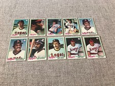 1978 Topps Baseball California Angels Team Lot (10 Cards) Bobby Bonds Poor