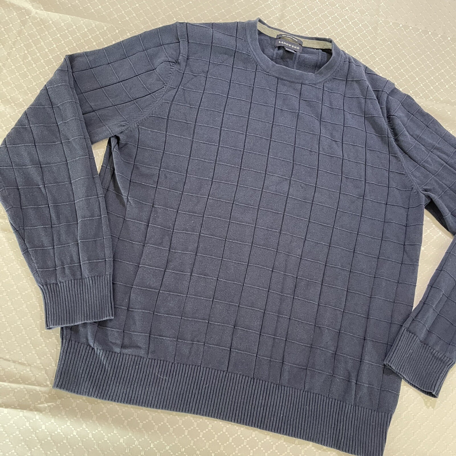 Vintage Crew Neck Knit Pullover Sweater 