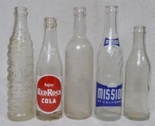 LOT Helena Montana Soda Bottles ACL Embossed Kist Red Rock Mission Broadwater 