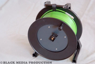 Cavo video BNC HD-SDI SC-Vector 0.8/3.7 verde su tamburo | Damar & Hagen *NUOVO*