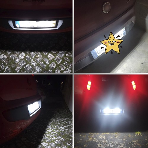 2x Weiß LED Kennzeichenbeleuchtung Für Fiat Punto Evo Doblo Multipla Croma - Bild 5 von 10