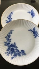 VTG SPM Walkure Bayreuth Dessert Salad PLATES Bavaria Germany White Blue floral