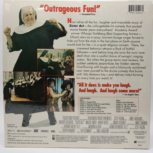 Sister Act LaserDisc Letterbox Edition 1992 Whoopi Goldberg Shrink EXCELLENT - Photo 2/4