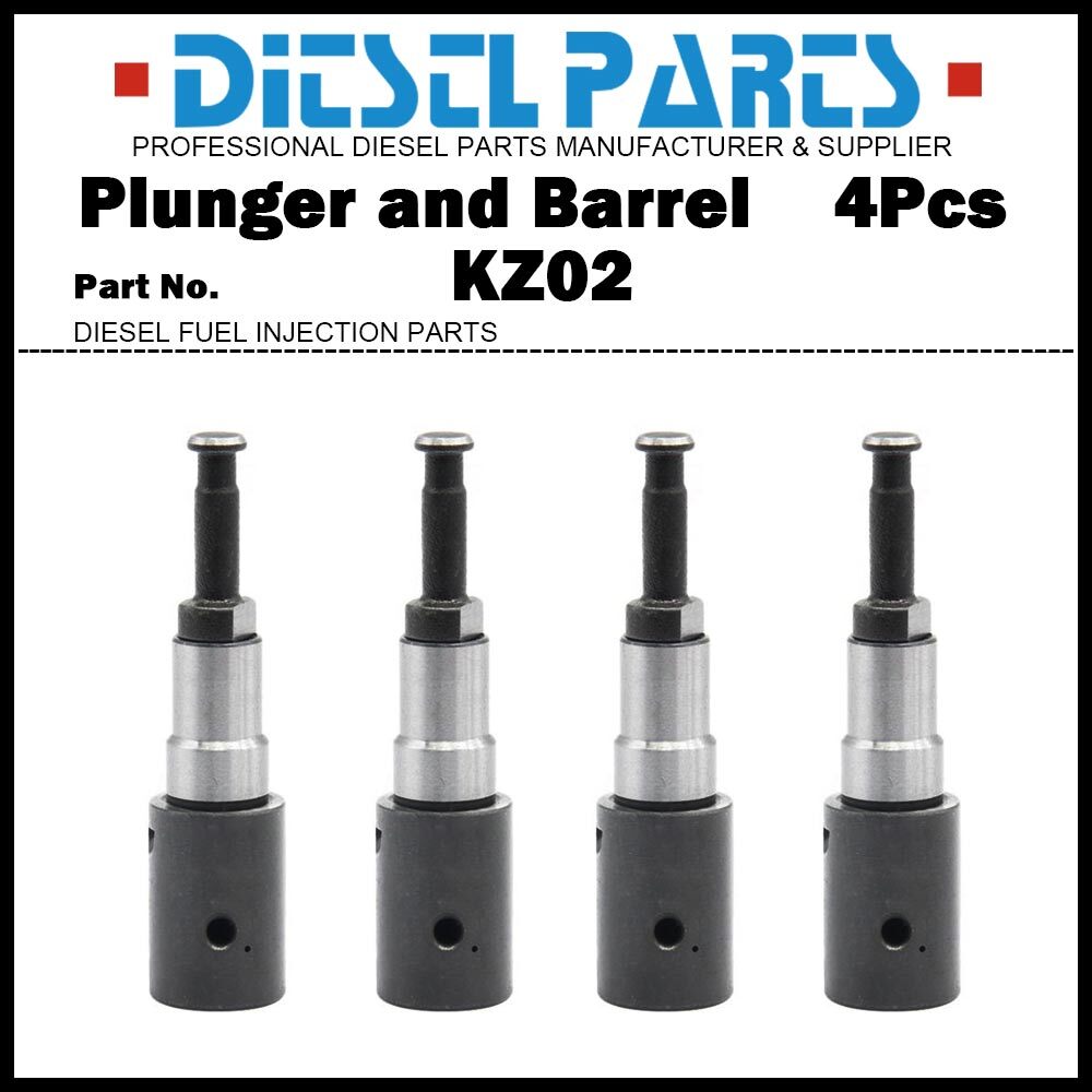 4Pcs Pump Element Plunger and Barrel KZ02 140171-0220 for Bobcat