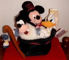 Disney New Years 2000 MICKEY GOOFY DONALD Plush Set of 3 Stuffed Beans