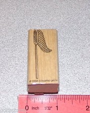 Butterfly Net Stamp Single Kids Children Bug Net HTF by Stampin Up Bow Bear