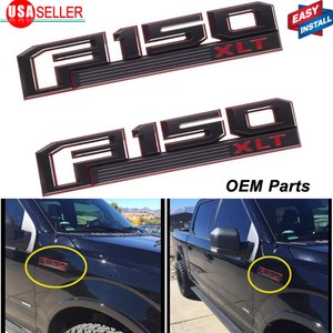 Details About 2x Oem F150 Xlt Red Black Fender Emblem Badge 3d For Ford F 150 Genuine Parts